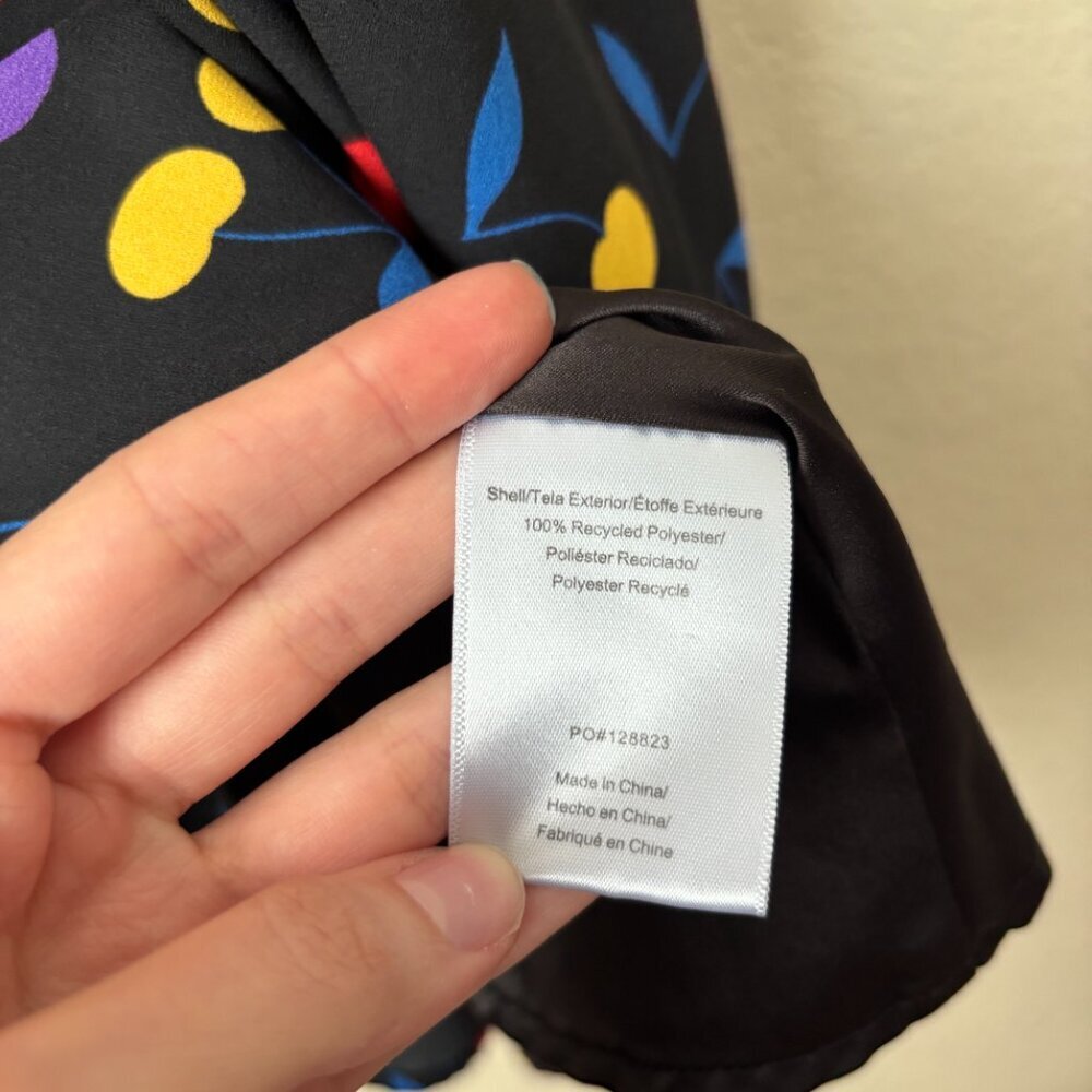 Modcloth Black Dress with Red, Yellow & Purple Dot Print - Picture 6 of 7